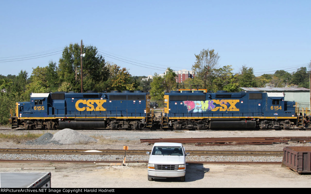 CSX 6155 & 6154 at the south end of the yard